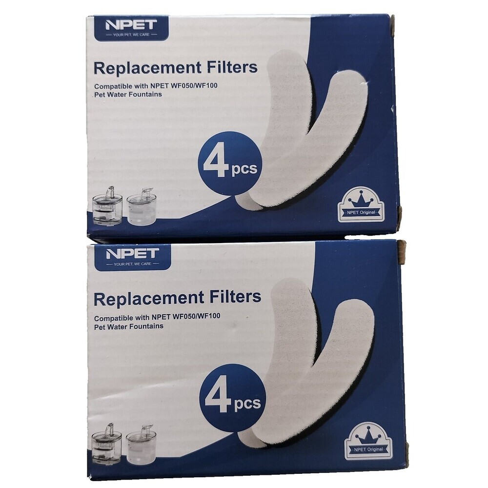 NPET WF050/WF100 Replacement Water Filter for Automatic Pet Fountain 2 Pk = (8) - Picture 6 of 6